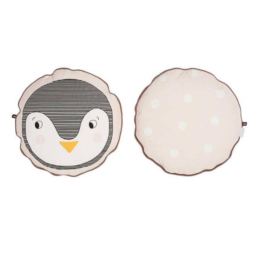 OYOY Penguin Organic Cotton Kids Cushion