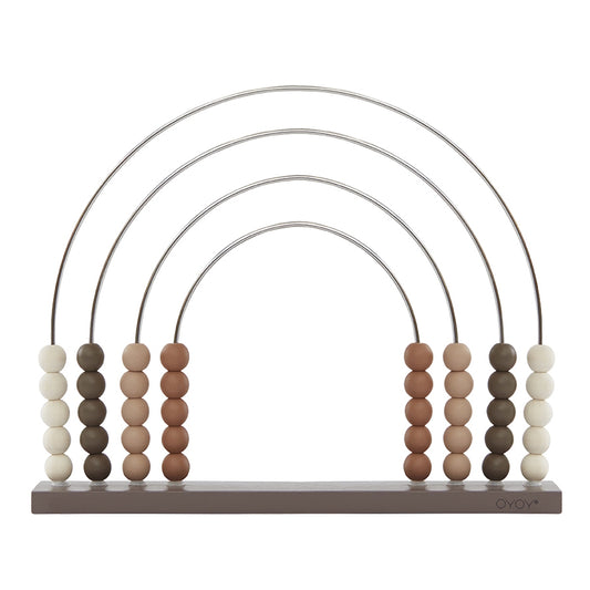 OYOY Rainbow Wooden Abacus Brown