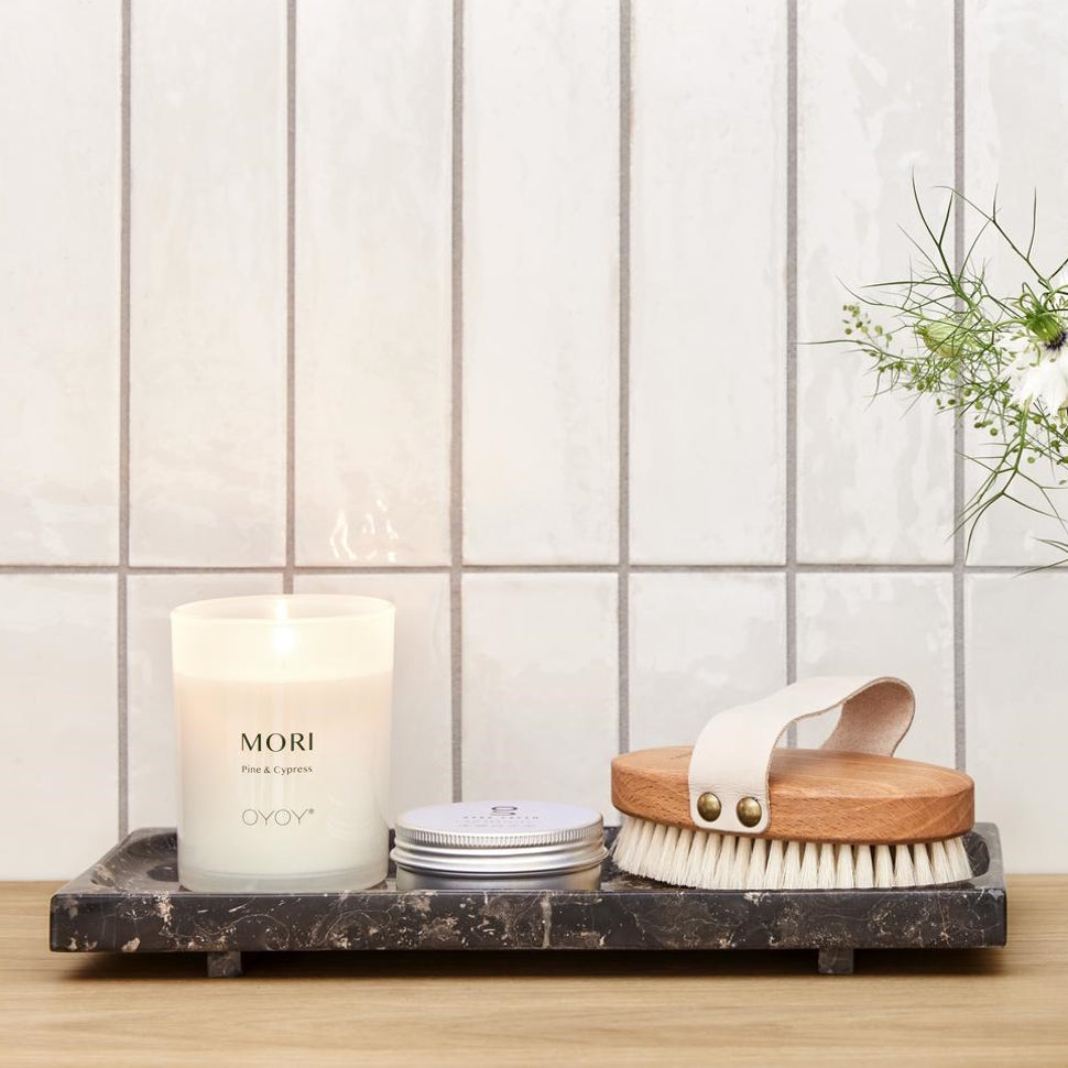 OYOY Savi Marble Tray Choco