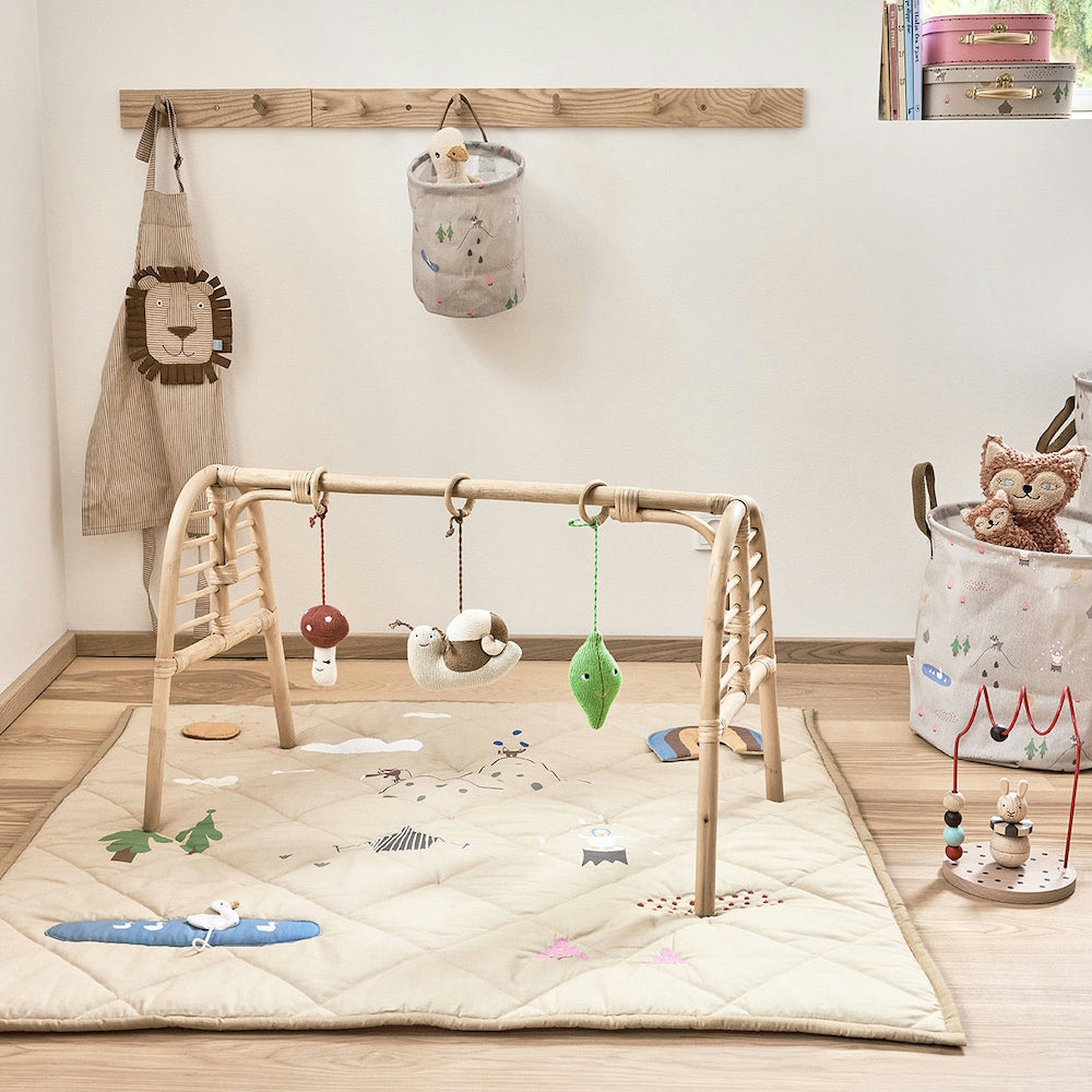 OYOY Striped Denim Lion Apron