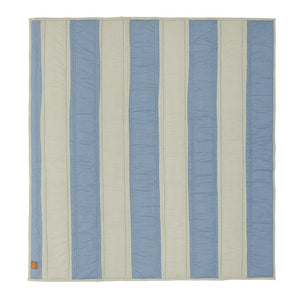 OYOY Striped Quilted Blanket Blue-Clay