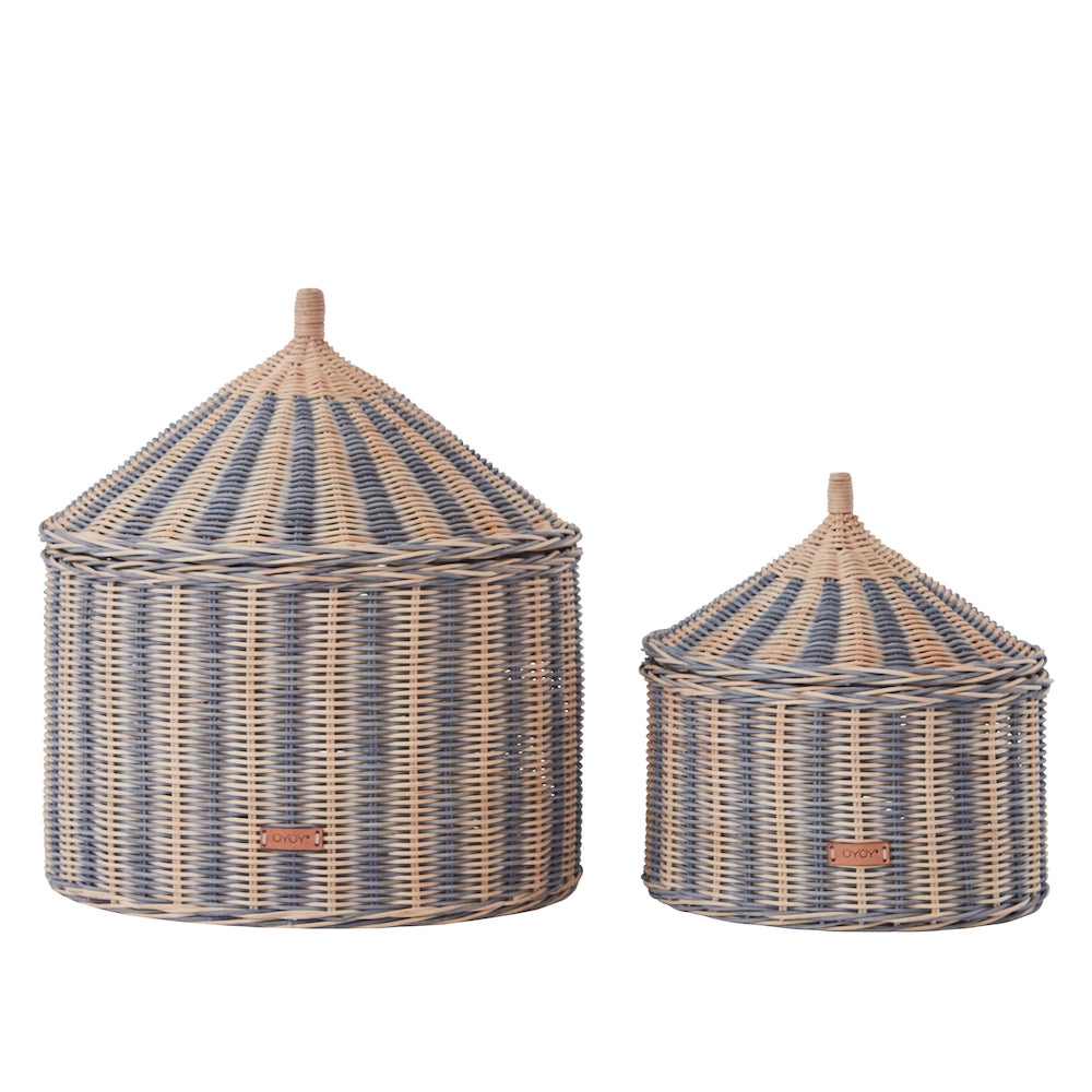 OYOY Circus Basket Set 2pcs Blue