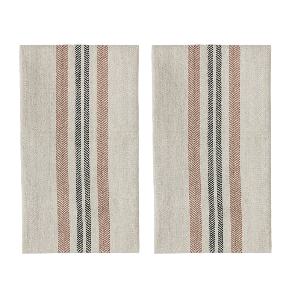 OYOY Linu Tea Towel Caramel 2pack