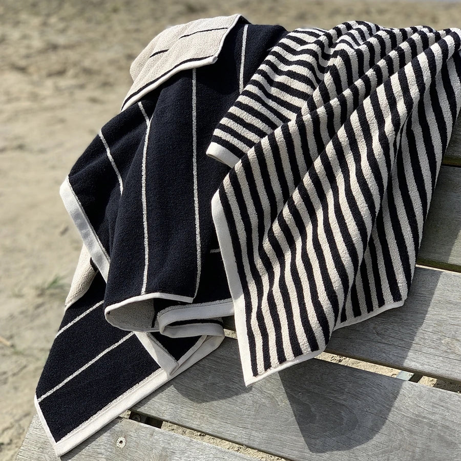 OYOY Raita Organic Cotton Bath Towel Black-Clay