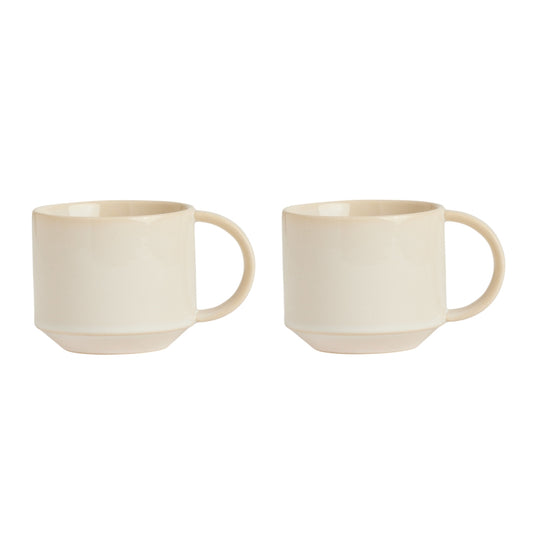 OYOY Yuka Ceramic Cup 2pk White