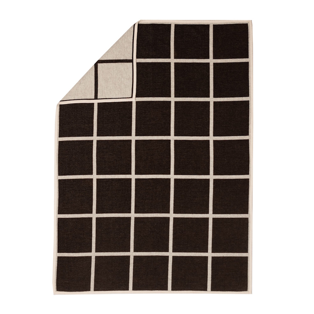 Pappelina Blanket Criss Dark Brown