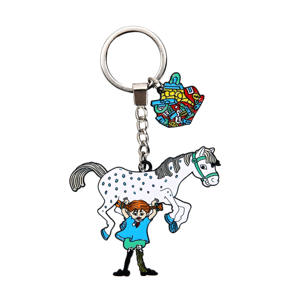 Pippi Longstocking Metal Keyring Colourful Character Key Charm – Nordic ...
