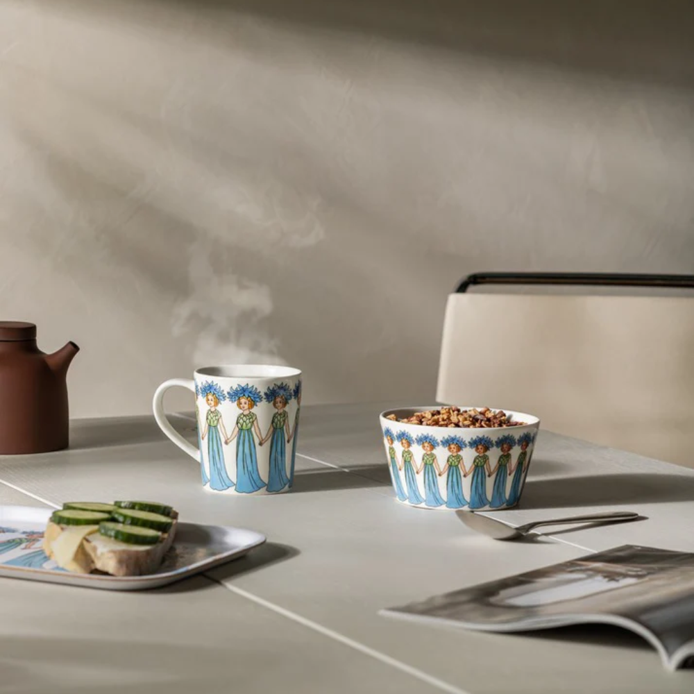 Design House Stockholm Elsa Beskow Tray 20x27 Cornflower