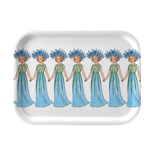Design House Stockholm Elsa Beskow Tray 20x27 Cornflower