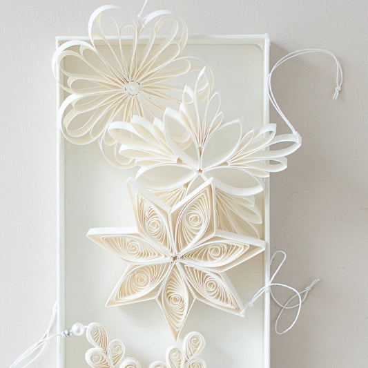 Quilling Paper Star Ornaments 10cm 3pcs