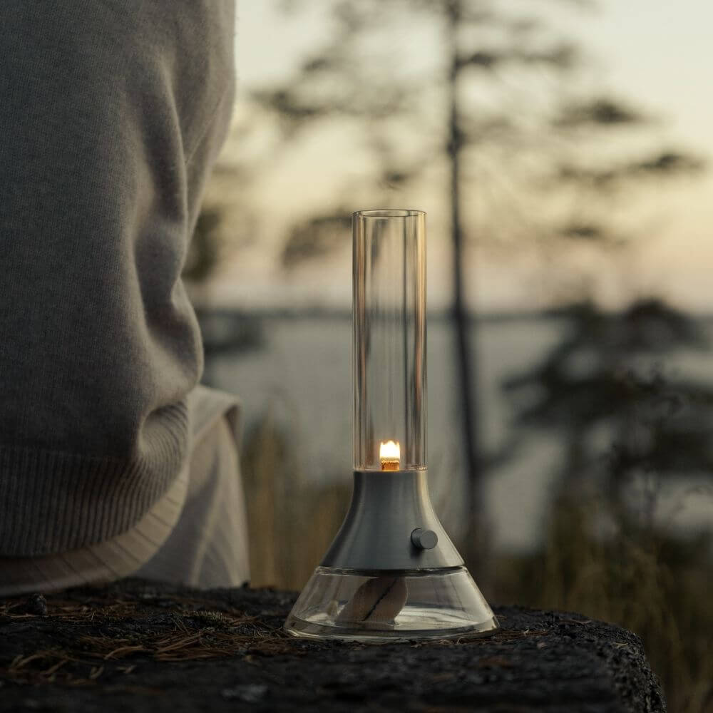 Design House Stockholm Fyr Kerosene Lamp being used outside