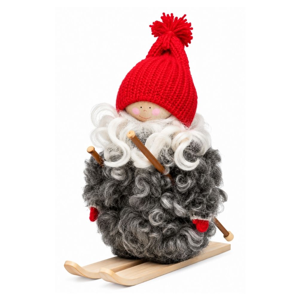SantaSheepskinSkier14cm