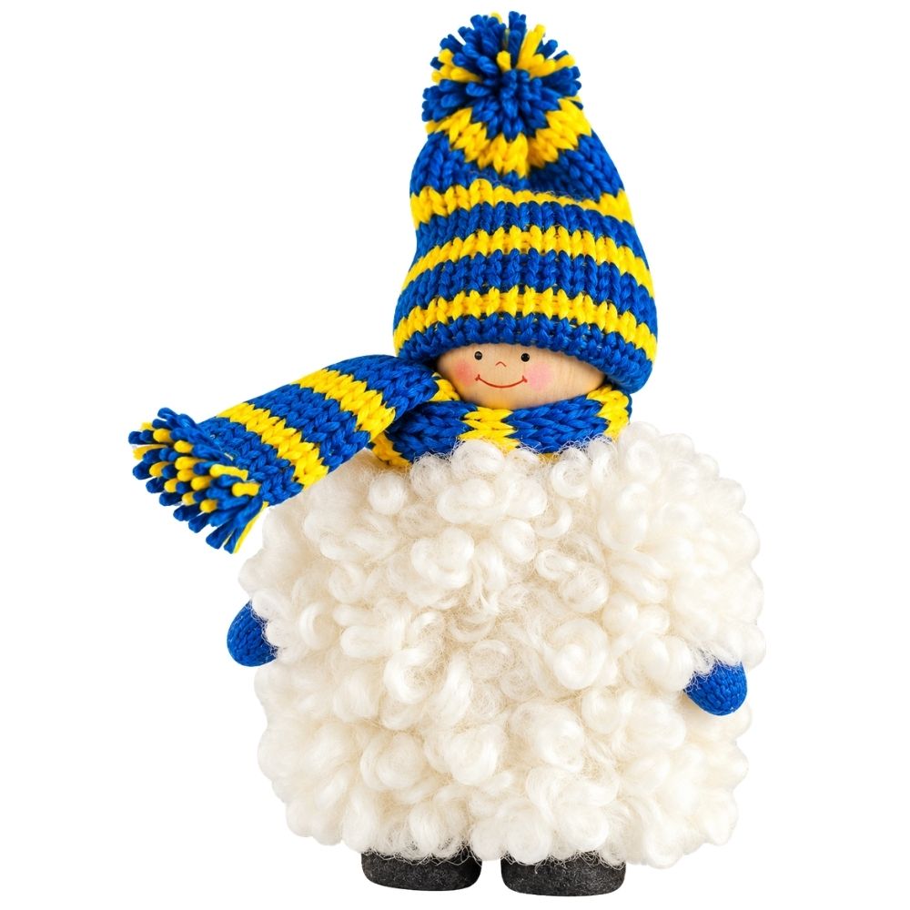 SantaSheepskinwithBlue-YellowHat