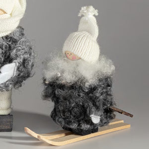 Santa Skier White Cap