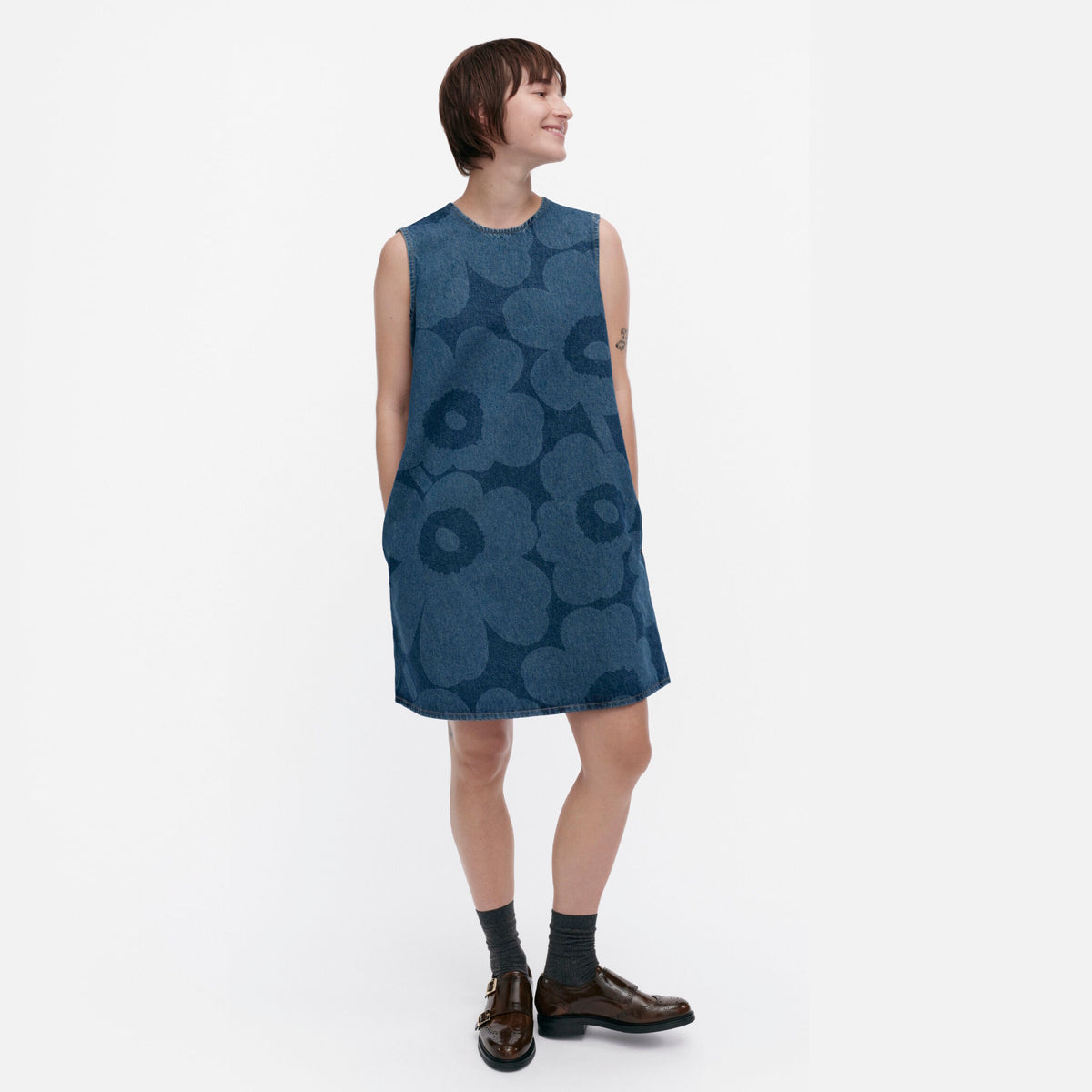 Somasti Unikko Maridenim Dress Indigo