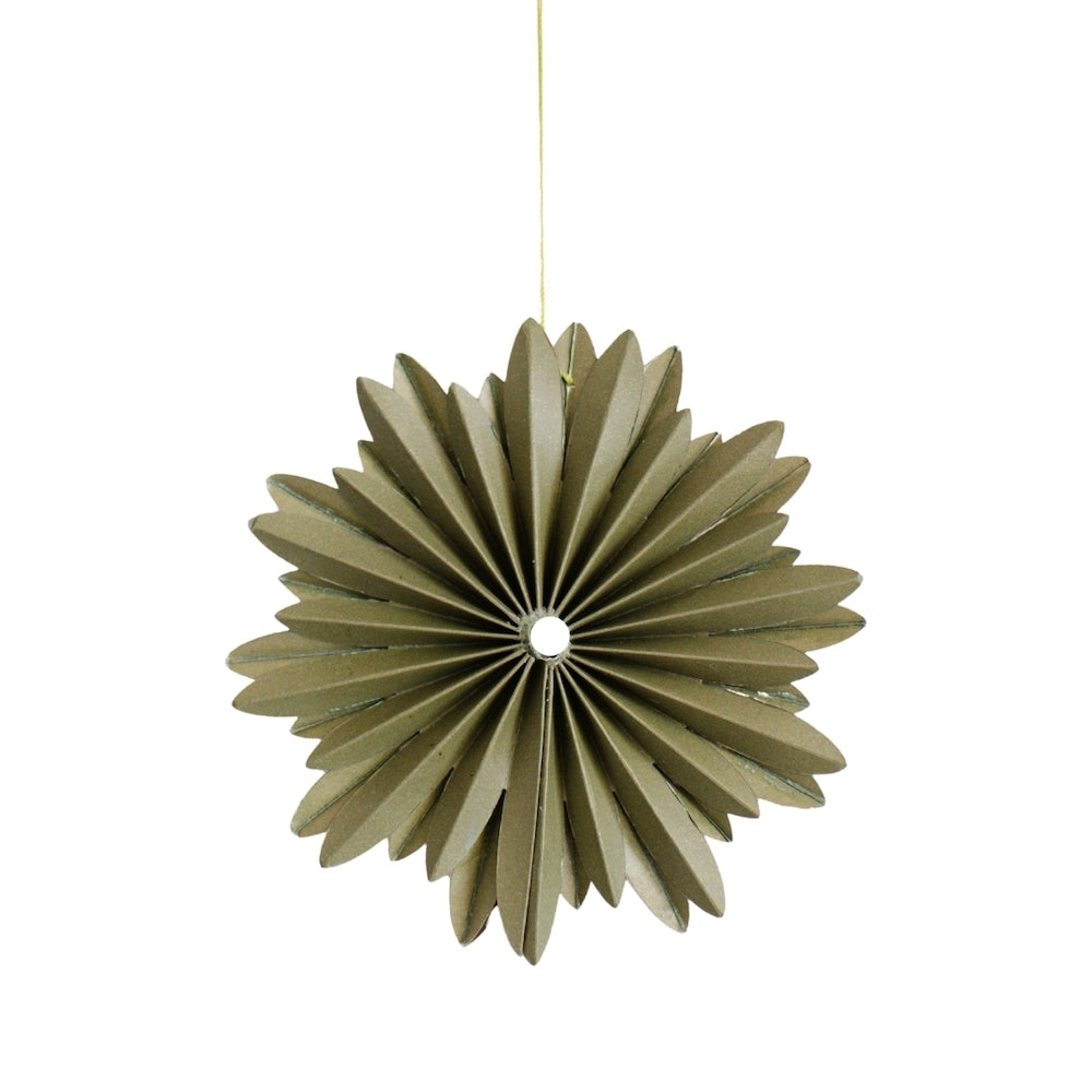 Star Paper Ornament Olive Green