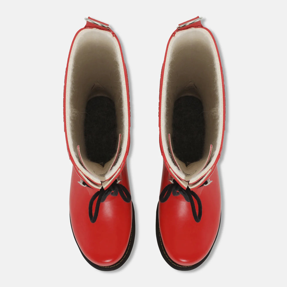 llse Jacobsen Long Lace Boots Red