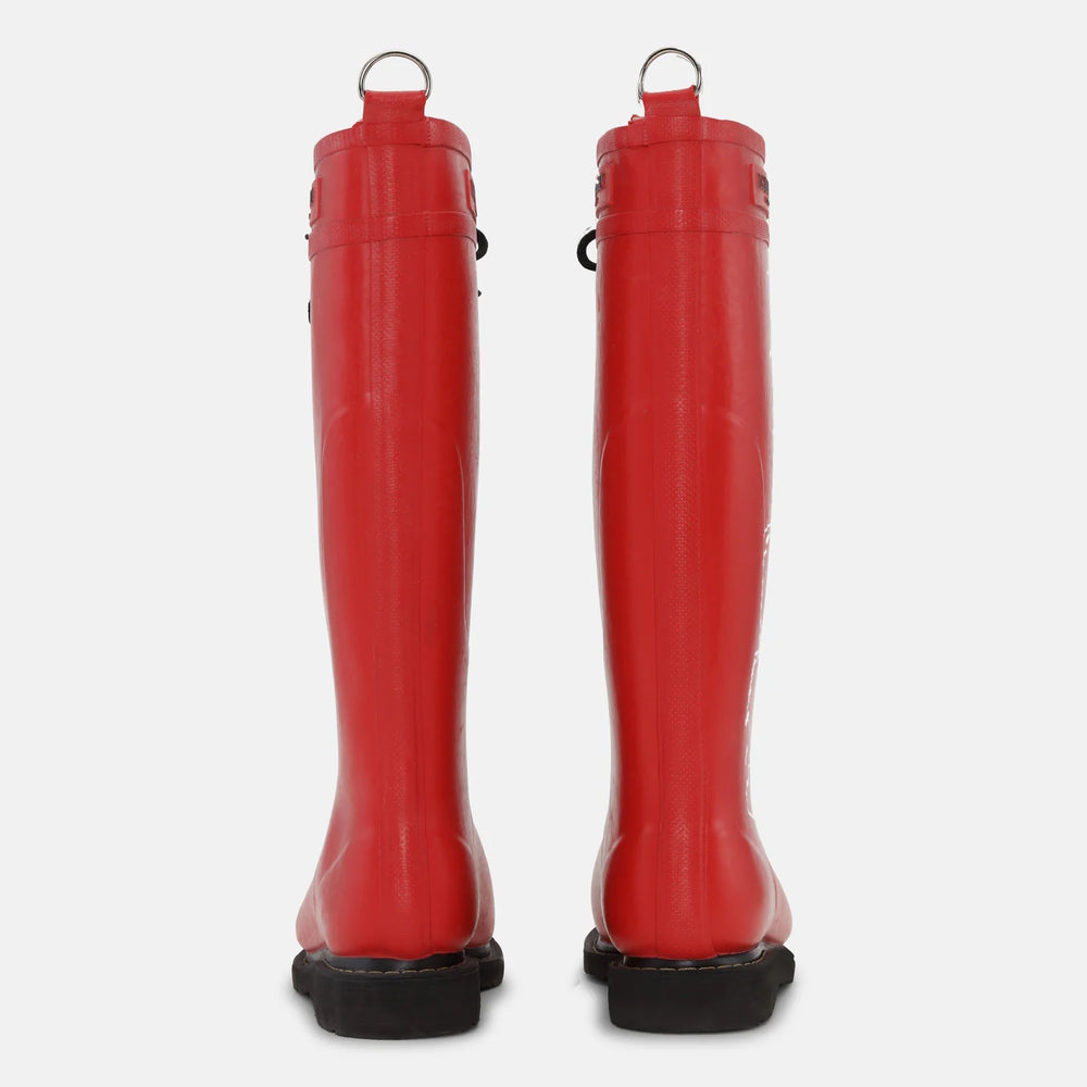 llse Jacobsen Long Lace Boots Red