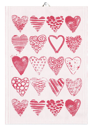 Ekelund Hearts Tea Towel 35x50