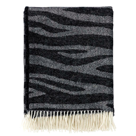 Klippan Savannah Merino-Wool Blanket Black