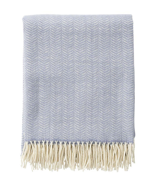 Klippan Tippy Cashmere-Merino Blanket Blue