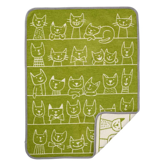 Klippan-moggie-organic-cotton-baby-blanket-green