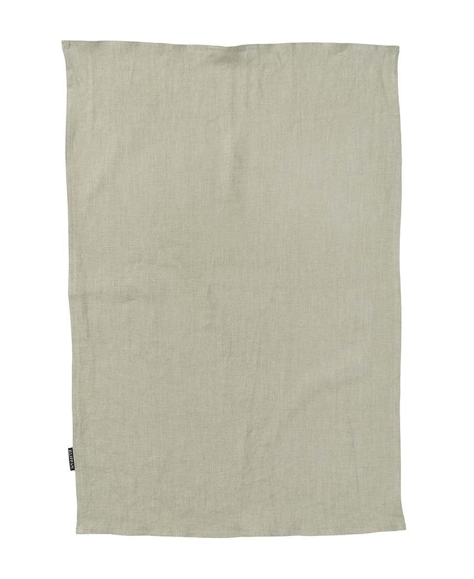 Klippan Linn Stonewashed Linen Tea Towel Green