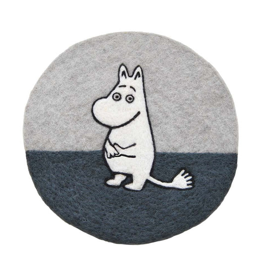 Klippan Moomin Hand Felted Pot Mat Grey