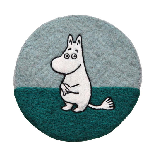 Klippan Moomin Hand Felted Pot Mat Blue