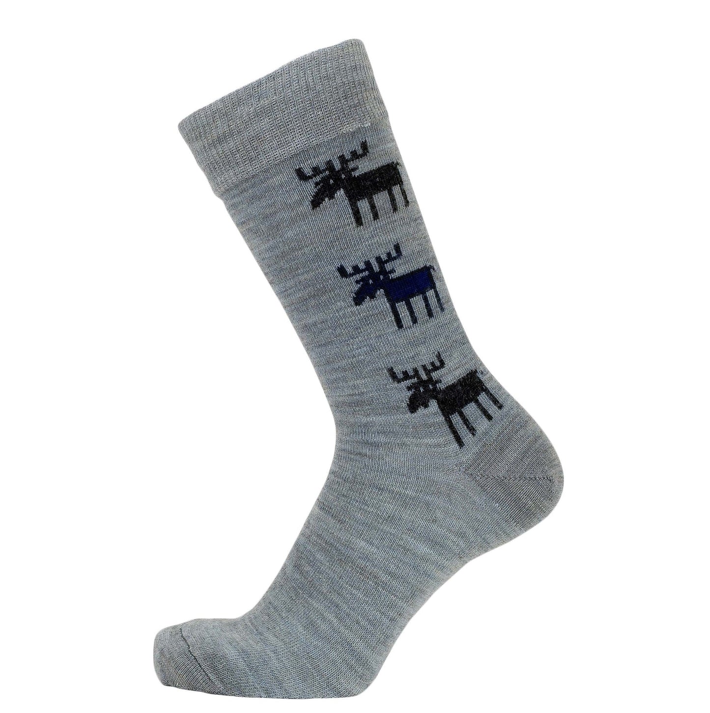 Moose Wool Socks Grey 35-39