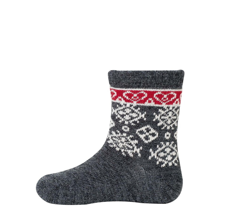 Fjallnas Kids Wool Socks anthracite 30-34