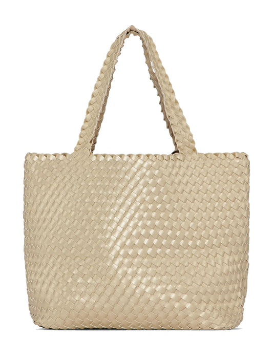 Ilse Jacobsen Woven Tote Bag Ivory-Platin