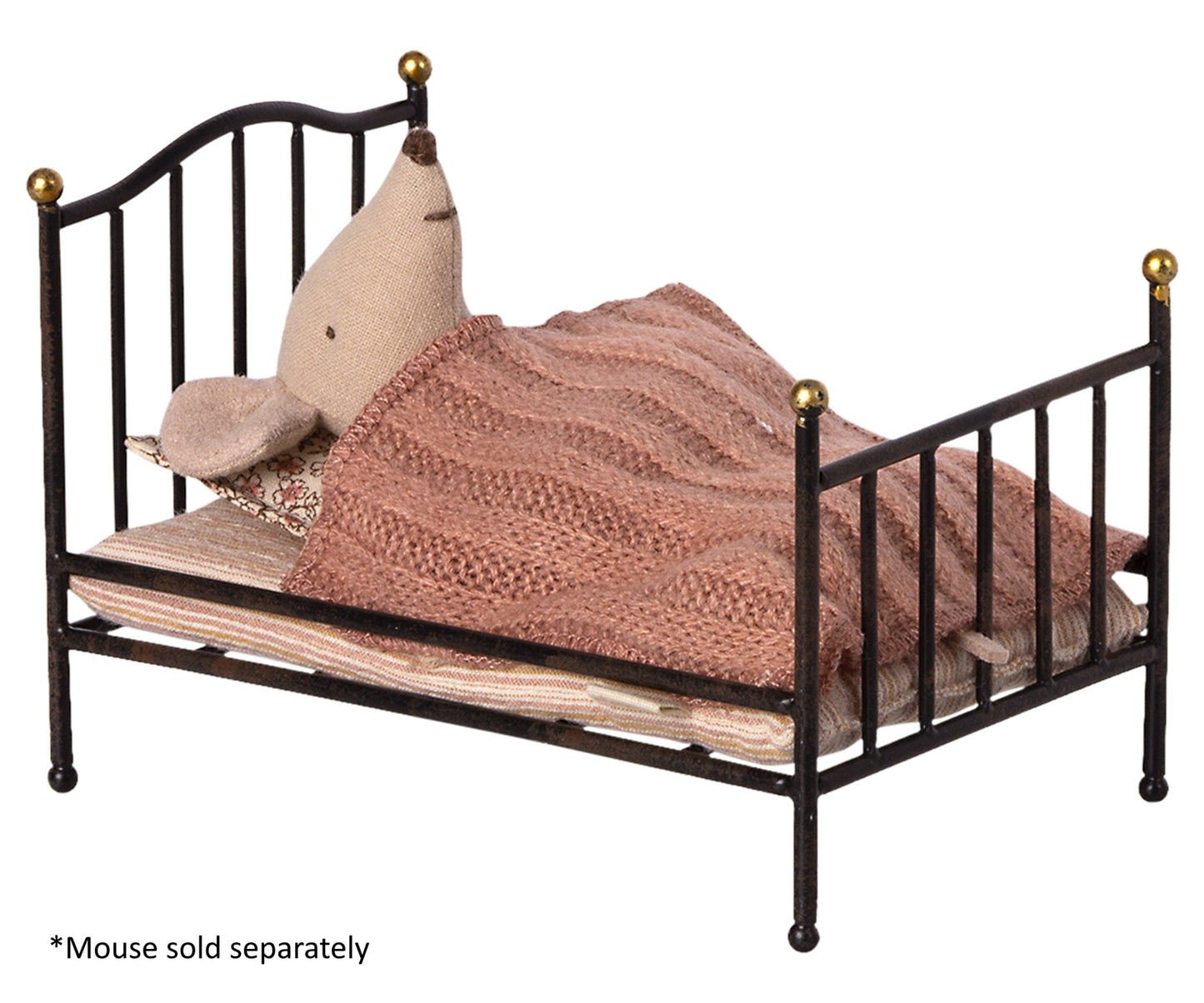 Maileg Mouse Vintage Bed anthracite