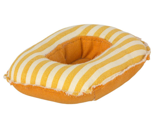Maileg Mouse Rubber Boat Small yellow stripes