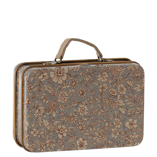 Maileg Metal Suitcase Blossom Grey
