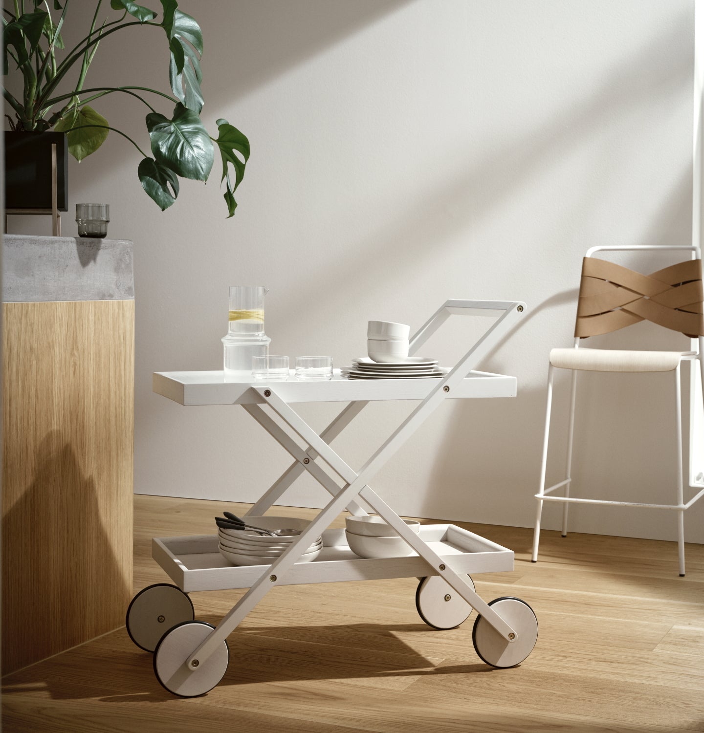 Exit Tea Trolley Stained White