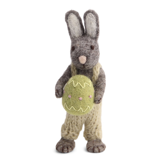 Bunny Small Grey pants & green egg