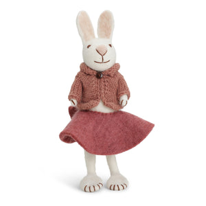 Gry & Sif Bunny Big White rose skirt & jacket
