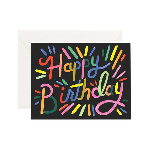 Fireworks Birthday Card