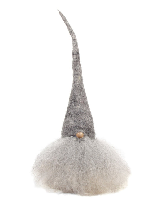 Santa Lrg grey hat white beard