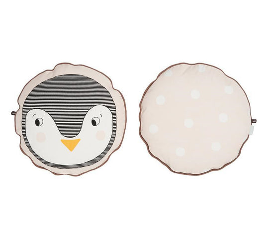 OYOY Penguin Organic Cotton Kids Cushion