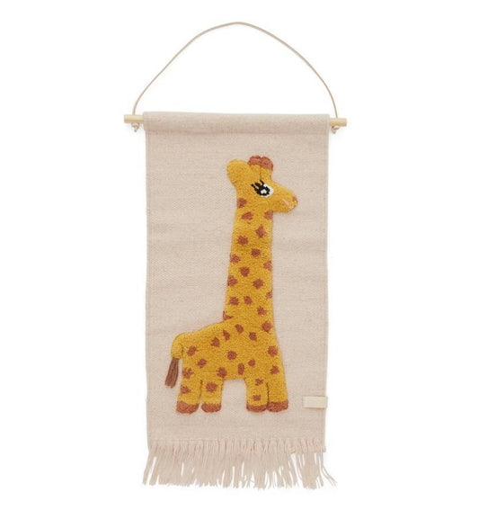 OYOY Giraffe Wool Kids Wall Hanging