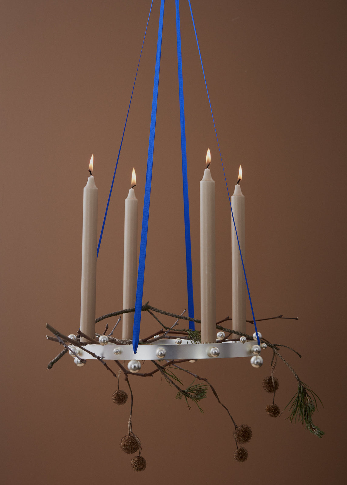 OYOY Pearl Advent Candleholder silver