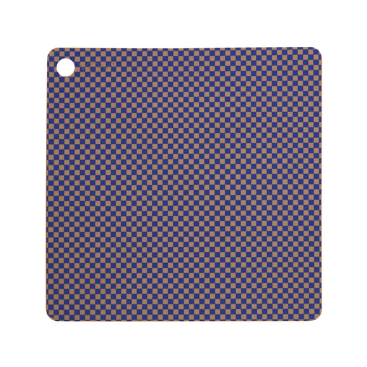 OYOY Placemat Checker Optic Blue 2pk