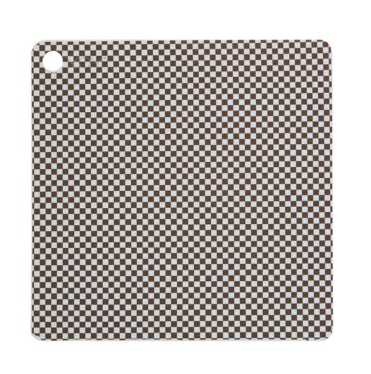 OYOY Placemat Checker 2pk Dusty Blue-Choko