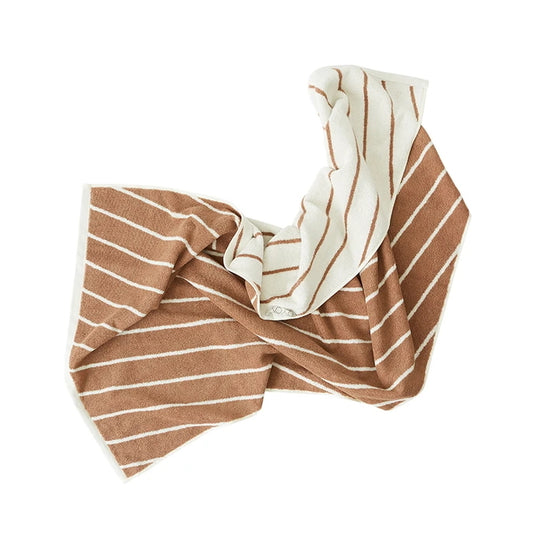 OYOY Raita Organic Cotton Bath Towel Caramel-OffWhite