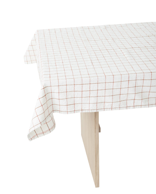 OYOY Grid Organic Cotton Tablecloth White 140x260cm
