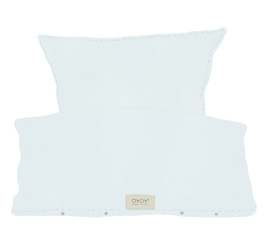 OYOY Nuku Bedding Single Extra Ice Blue