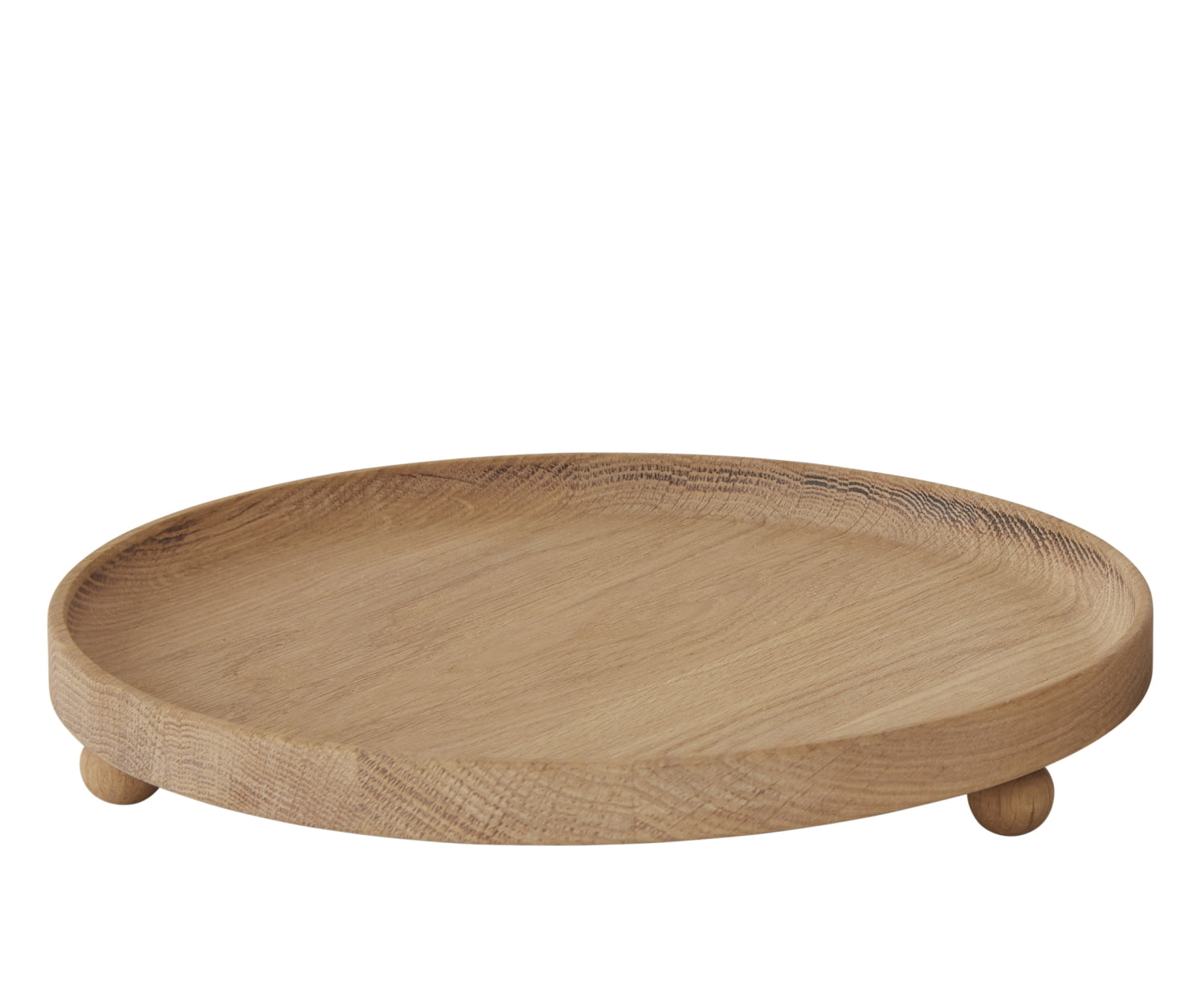 Nordic Fusion OYOY Inka Wood Tray Round Large Nature – Nordic