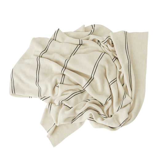 OYOY Rivi Organic Cotton Blanket Off-White